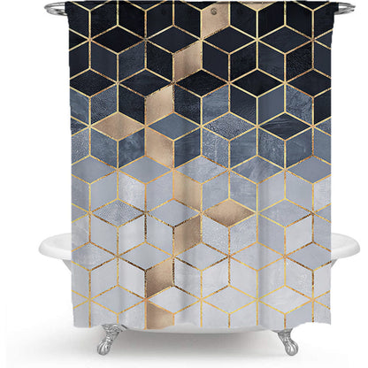 Textured Mosaic Pattern Shower Curtain