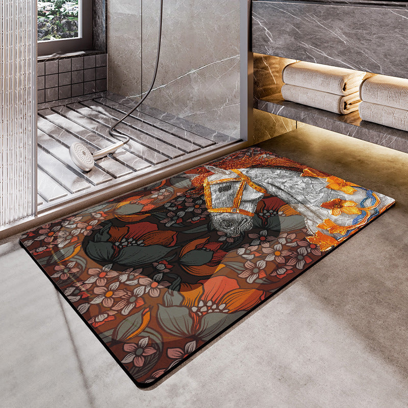 Artistic Horse-Themed Bath Mat Acalora 1788245763