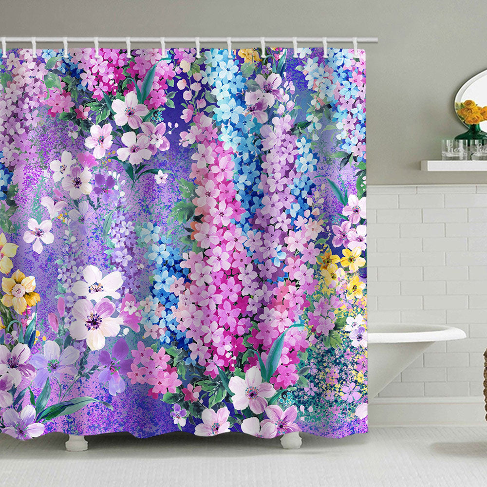 Butterfly-Inspired Floral Shower Curtain