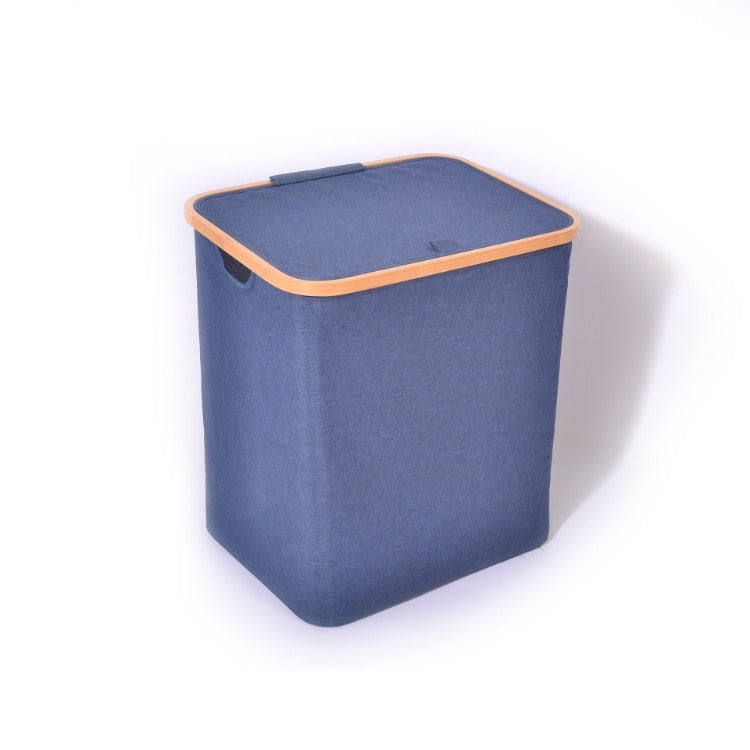 Storage basket with wooden frame Acalora