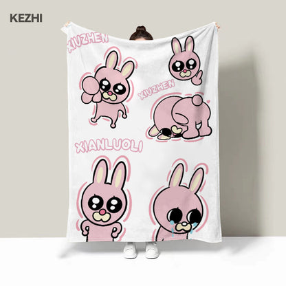 Cute Cartoon Dog-Themed Fleece Blanket