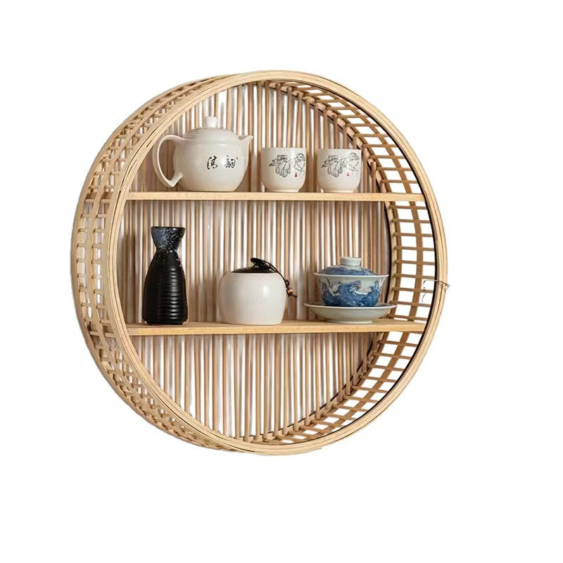 Handwoven storage basket for bathroom utensils Acalora
