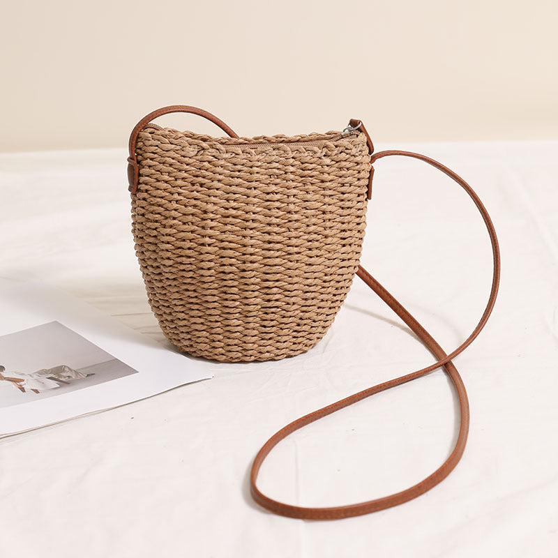 Women's Braided Raffia Shoulder Bag Karnz