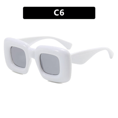 Women rectangular sunglasses with wide frame and protective UV filter Kalsten