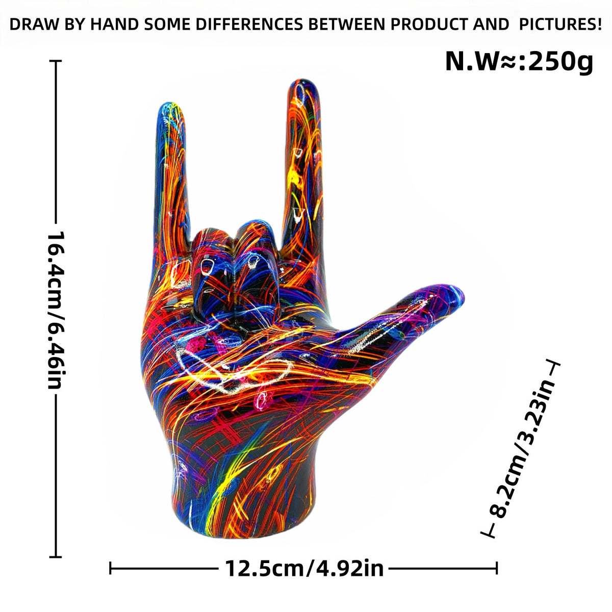 Colorful Hand Sculpture Acalora