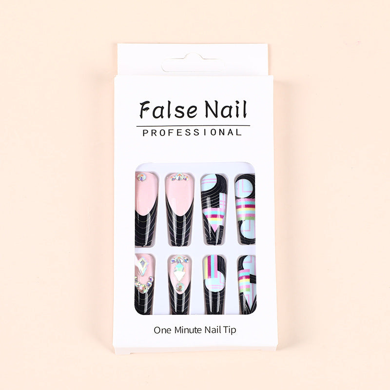 Creative artificial nails with modern graphic designs Acalora
