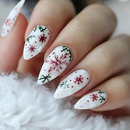 Artistic Snowflake Design Nail Art Acalora