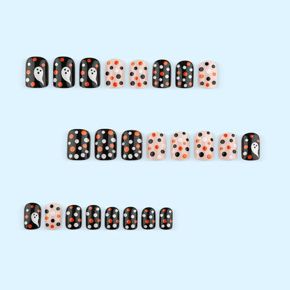 Nail art set with Halloween motif and playful design Acalora