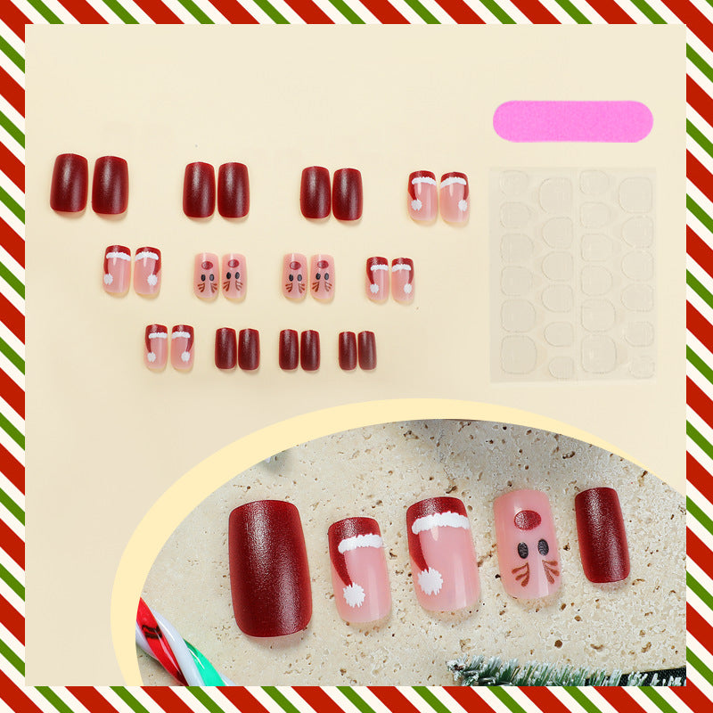 Festive Holiday Themed Press-On Nails Acalora