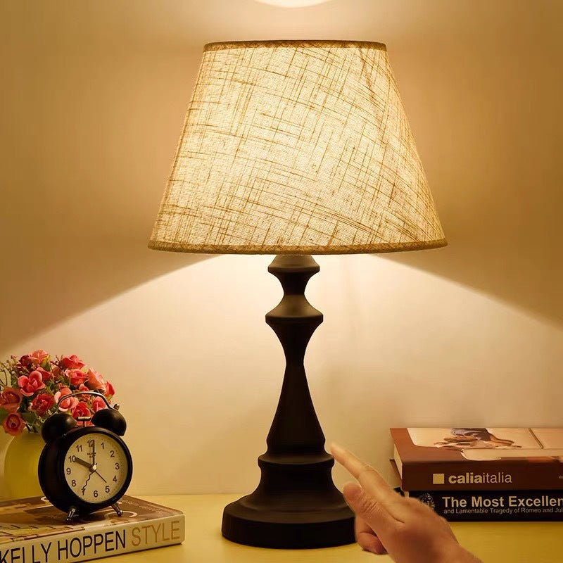 Touch-Control Fabric Shade Table Lamp