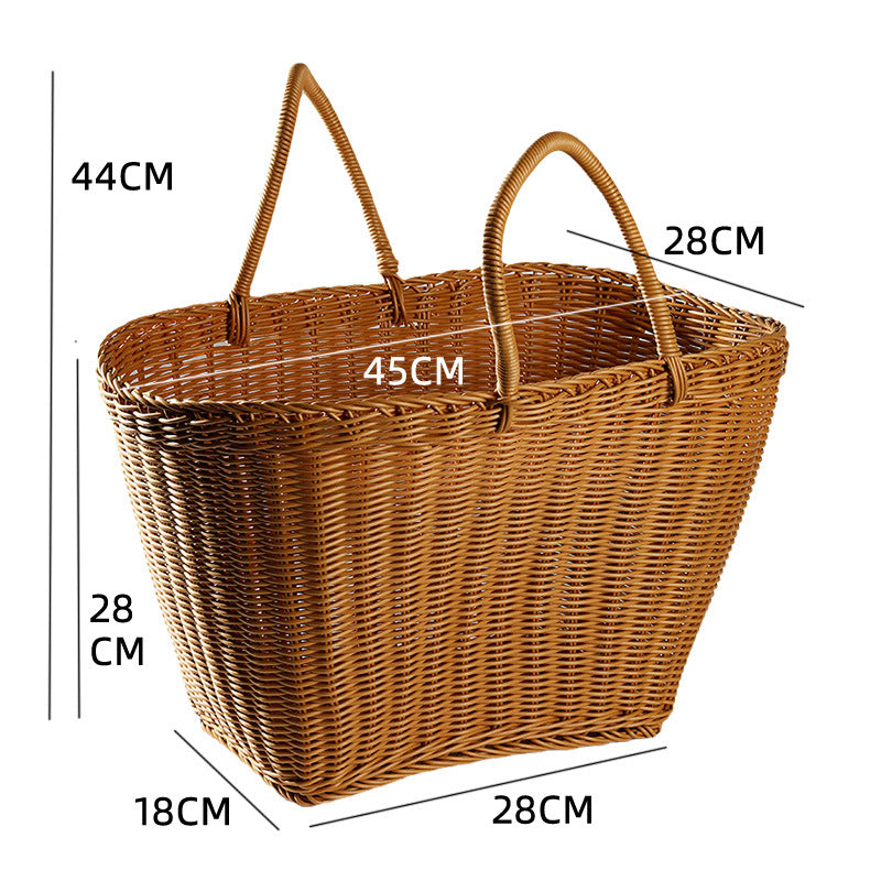 Unisex Hand-woven Shopping Basket with two Handles Brehn