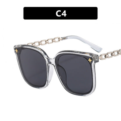 Women's oversized sunglasses with fashionable chain detail Karnz