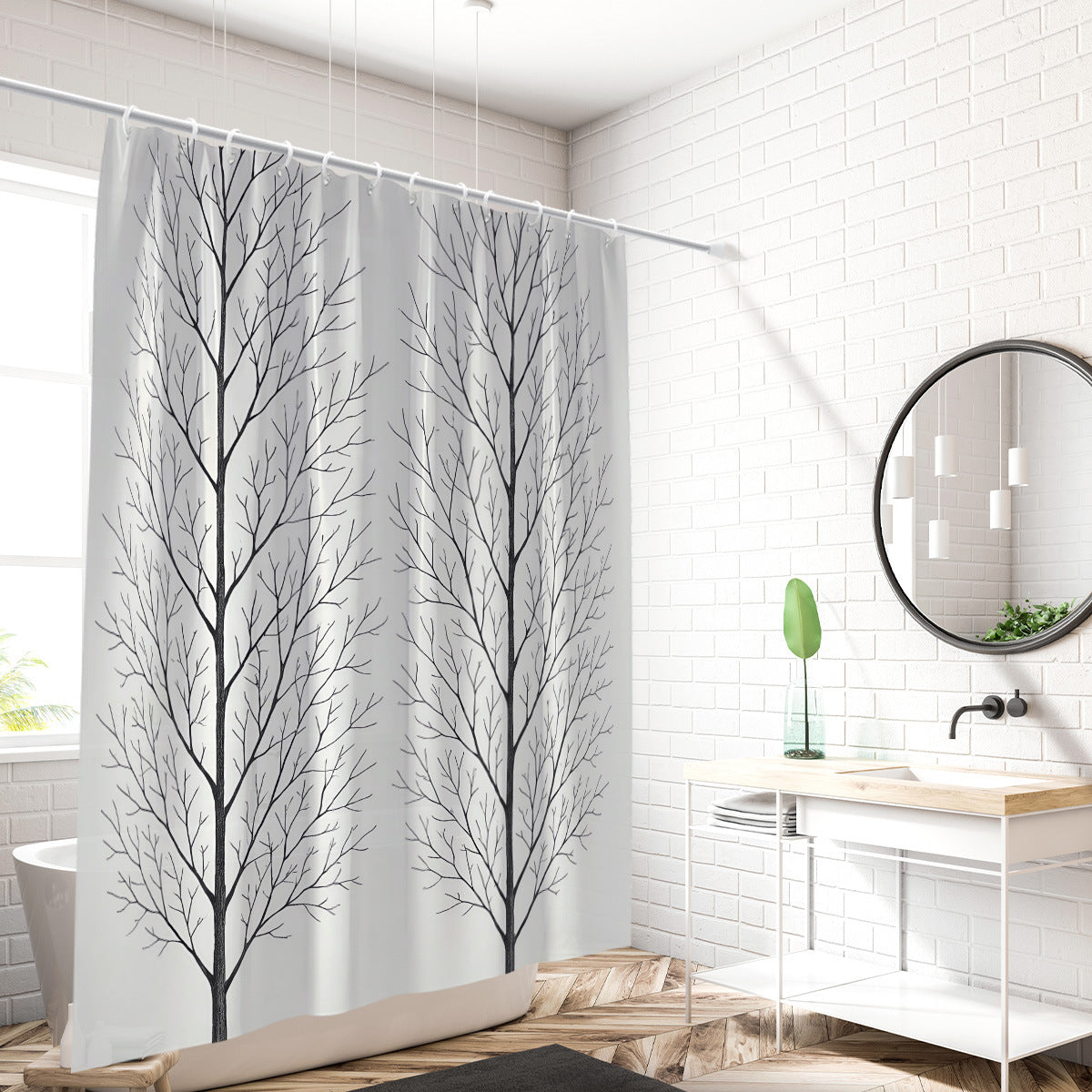Artistic Tree Design Shower Curtain