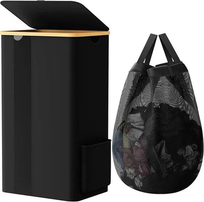 Practical laundry container with removable mesh bag Acalora