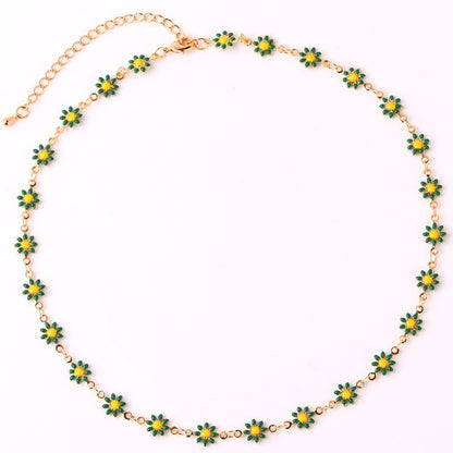 Floral Daisy Chain Necklace Acalora