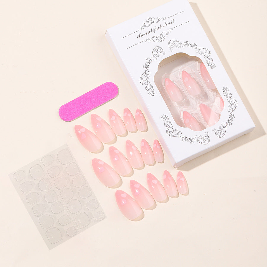 Elegant Almond-Shaped Press-On Nail Set Acalora