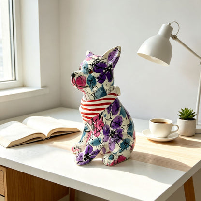Colorful decorative figure of a dog in modern design Acalora
