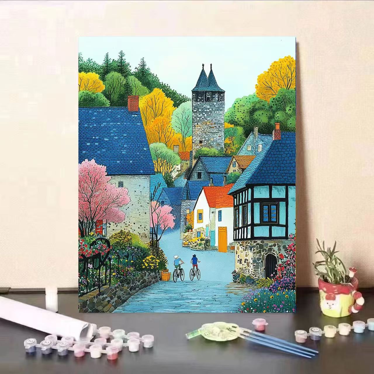 Scenic Village Paint by Numbers Art Kit