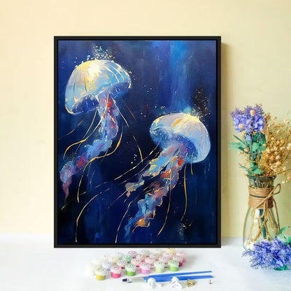 Jellyfish-Inspired Canvas Wall Art