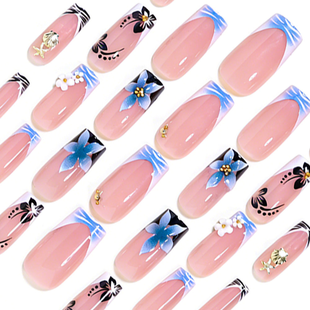 Floral Pattern Nail Art Extensions Acalora