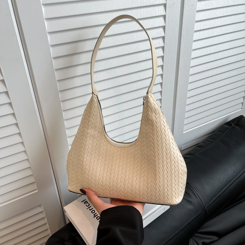 Textured Woven Shoulder Bag Acalora
