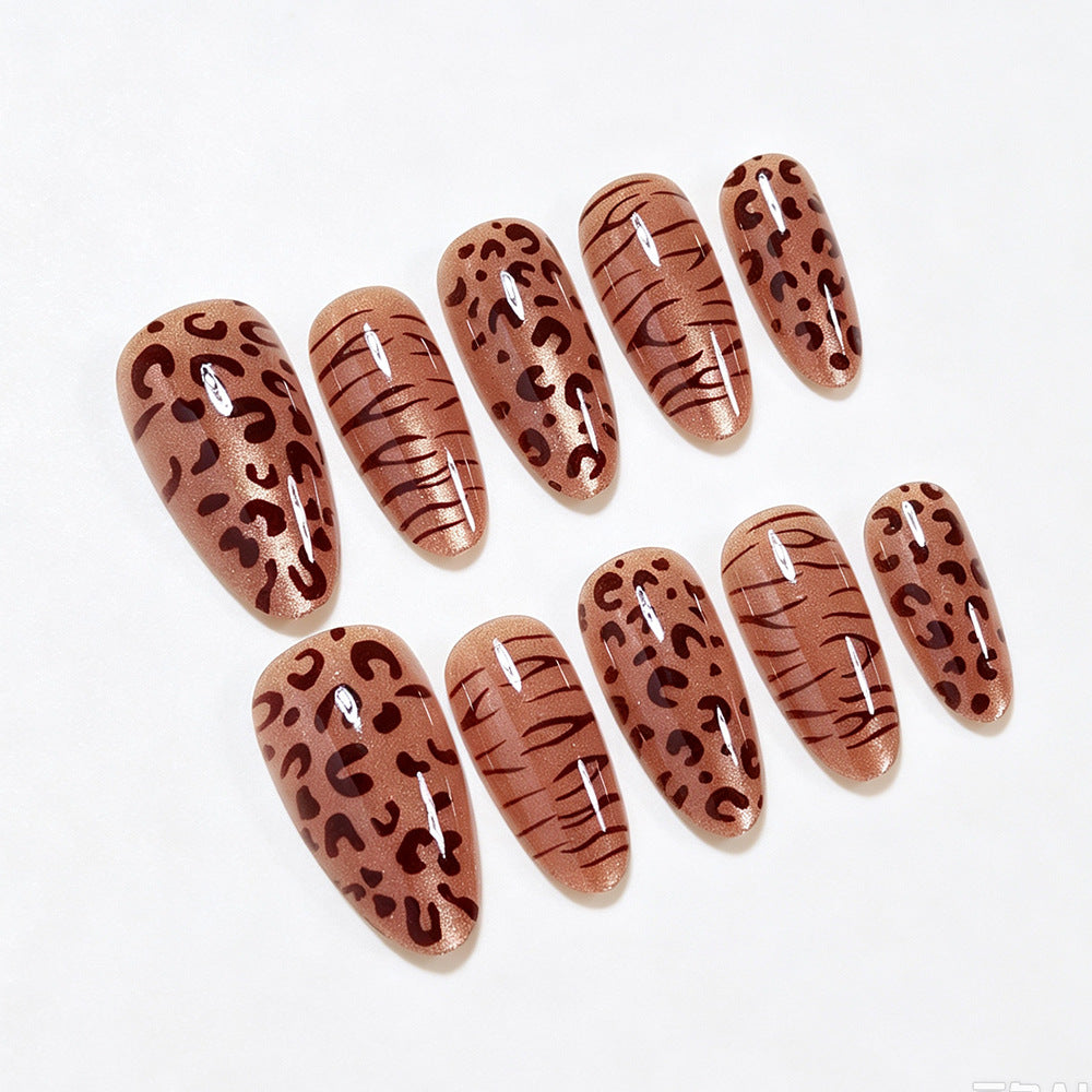 Stylish Animal Print Press-On Nail Set Acalora