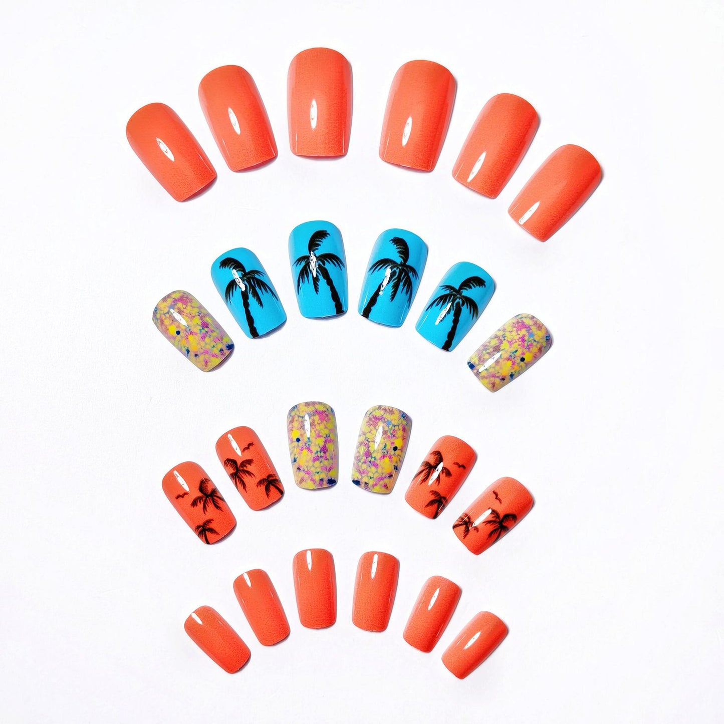 Tropical Palm Tree-Inspired Nail Art Acalora