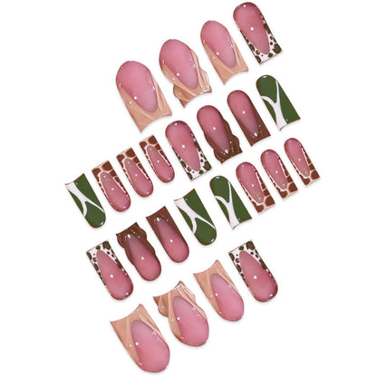 Artistic Press-On Nail Set with Unique Patterns Acalora