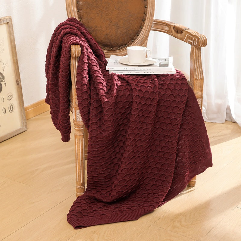 Cozy Knitted Throw Blanket