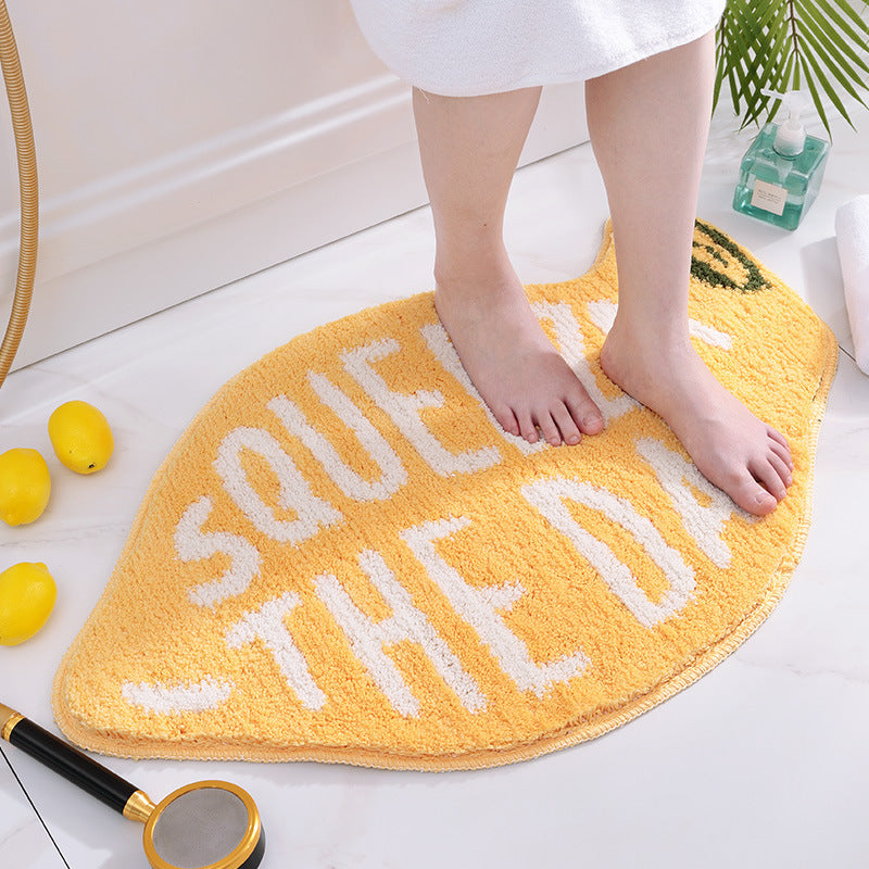 Playful Fruit-Themed Bath Rug