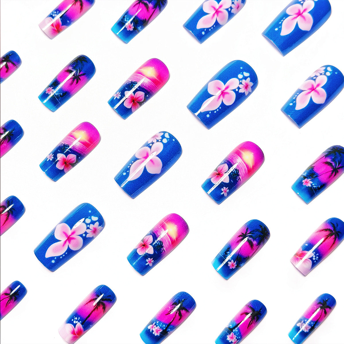 Tropical Sunset Nail Art Acalora 1788155449