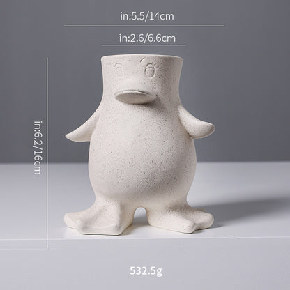Creative Ceramic Duck Planter
