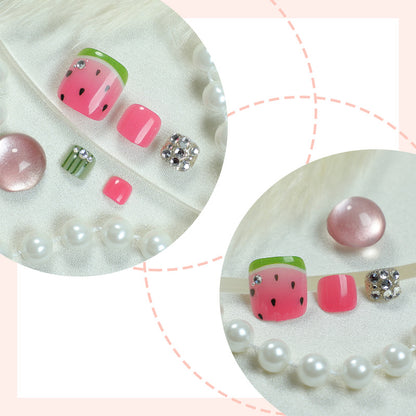 Watermelon-Themed Press-On Nails Acalora