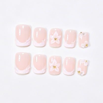 Elegant Floral Nail Extensions Acalora