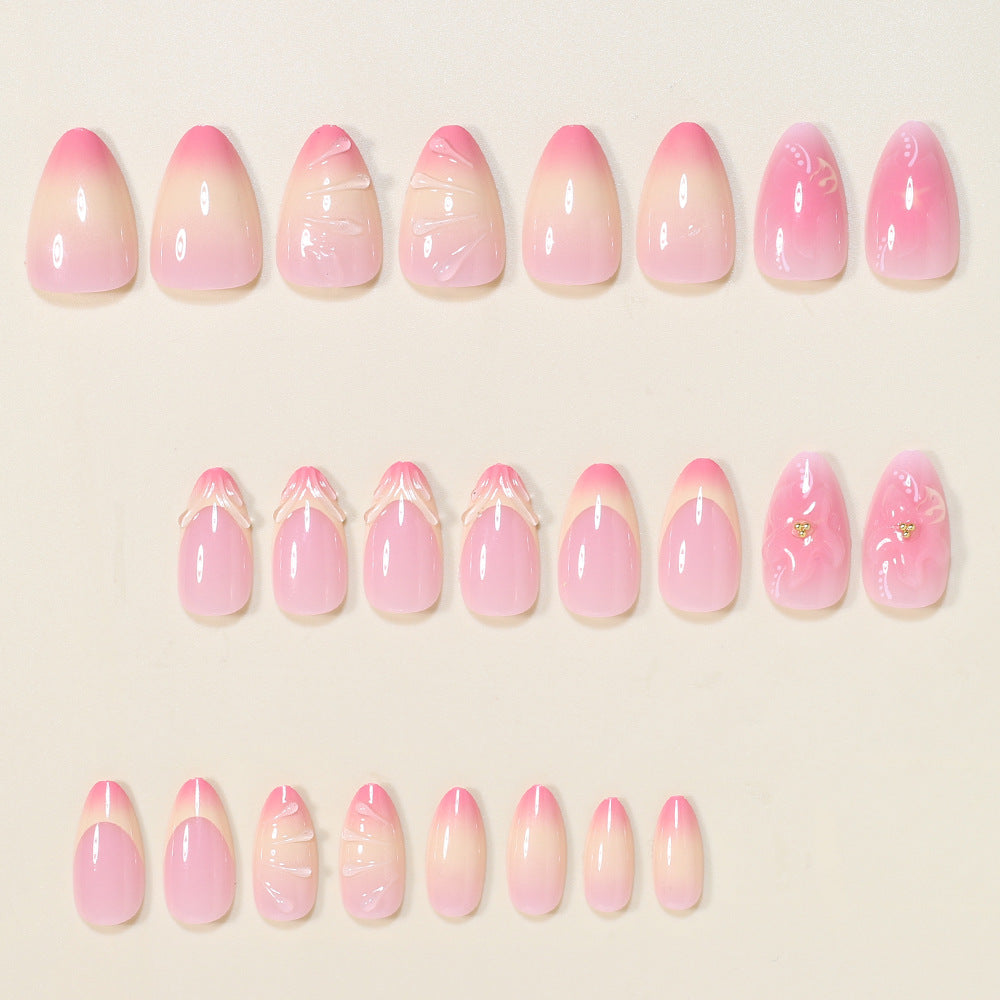 Elegant Floral Press-On Nail Art Set Acalora