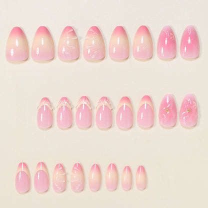 Elegant Floral Press-On Nail Art Set Acalora