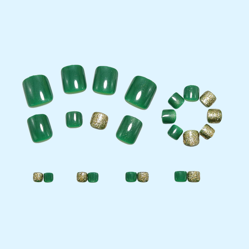 Fake nail set with sparkling glitter accents Acalora