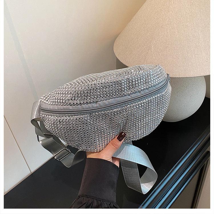 Shimmering Rhinestone-Embellished Fanny Pack Acalora