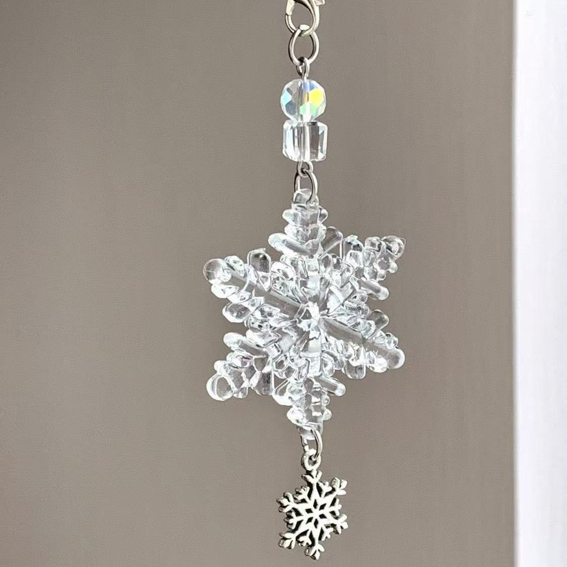 Snowflake Charm Keychain Acalora