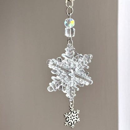 Snowflake Charm Keychain Acalora