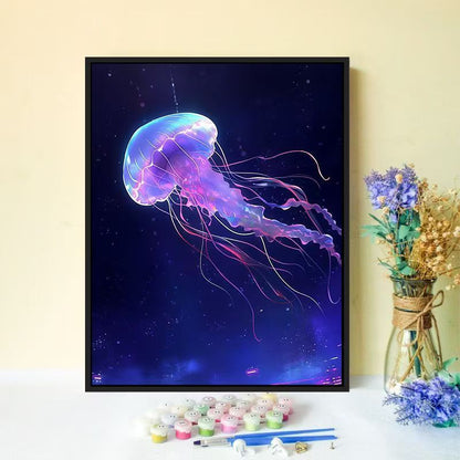 Jellyfish-Inspired Canvas Wall Art