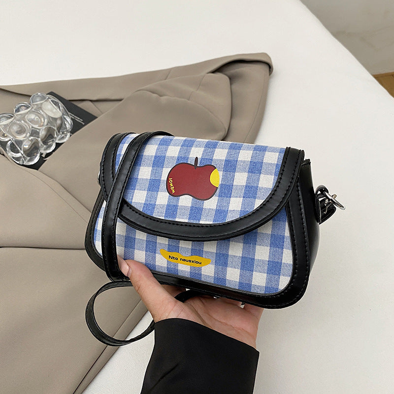 Playful Gingham Pattern Handbag Acalora