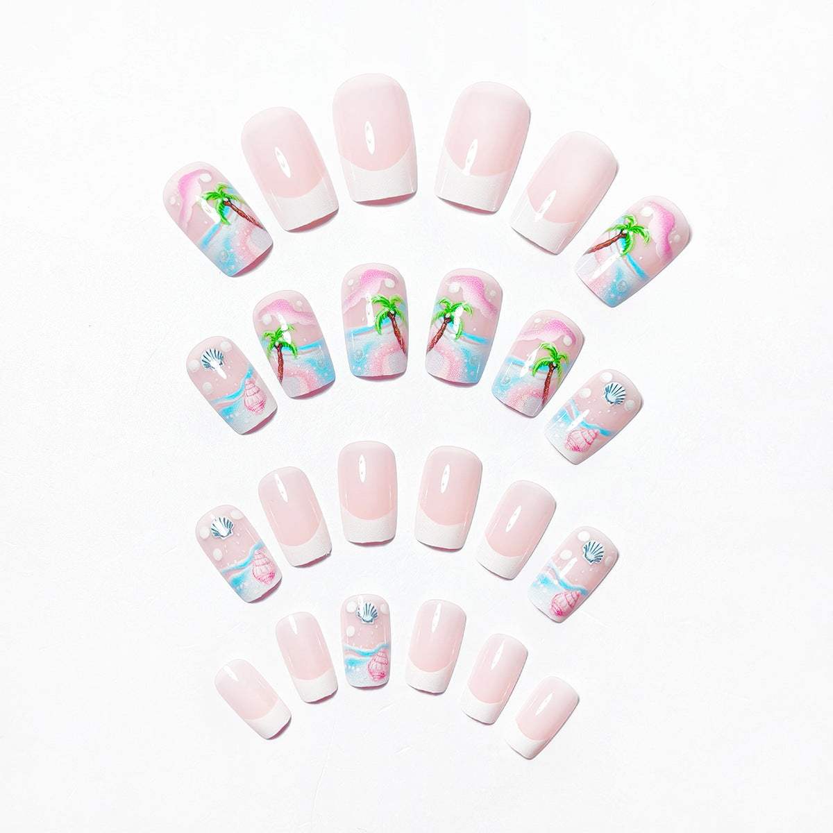 Tropical Ocean-Themed Nail Art Acalora