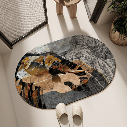 Artistic Horse-Themed Bath Mat Acalora