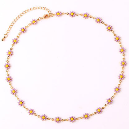 Floral Daisy Chain Necklace Acalora