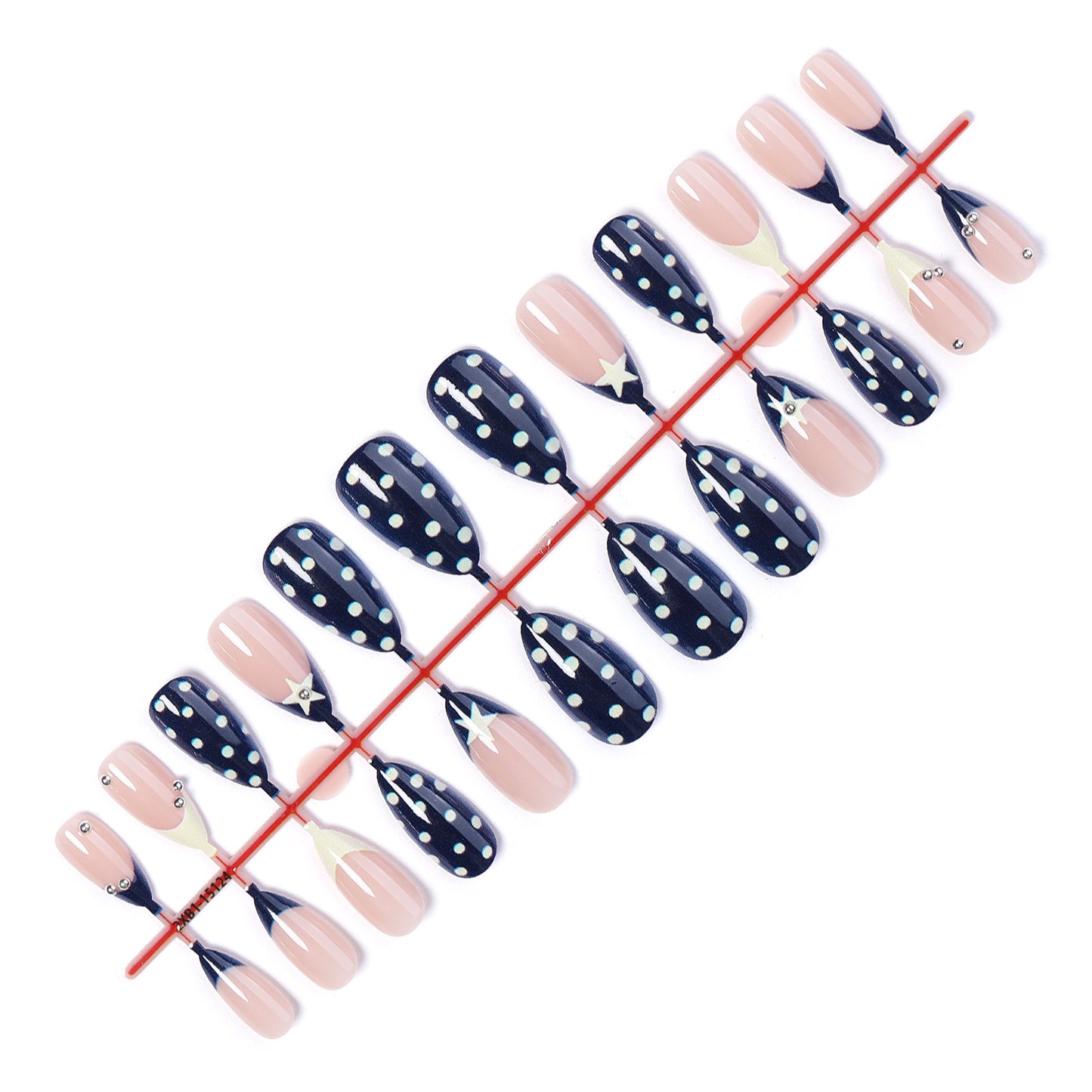 Creative Polka Dot Press-On Nails Set Acalora