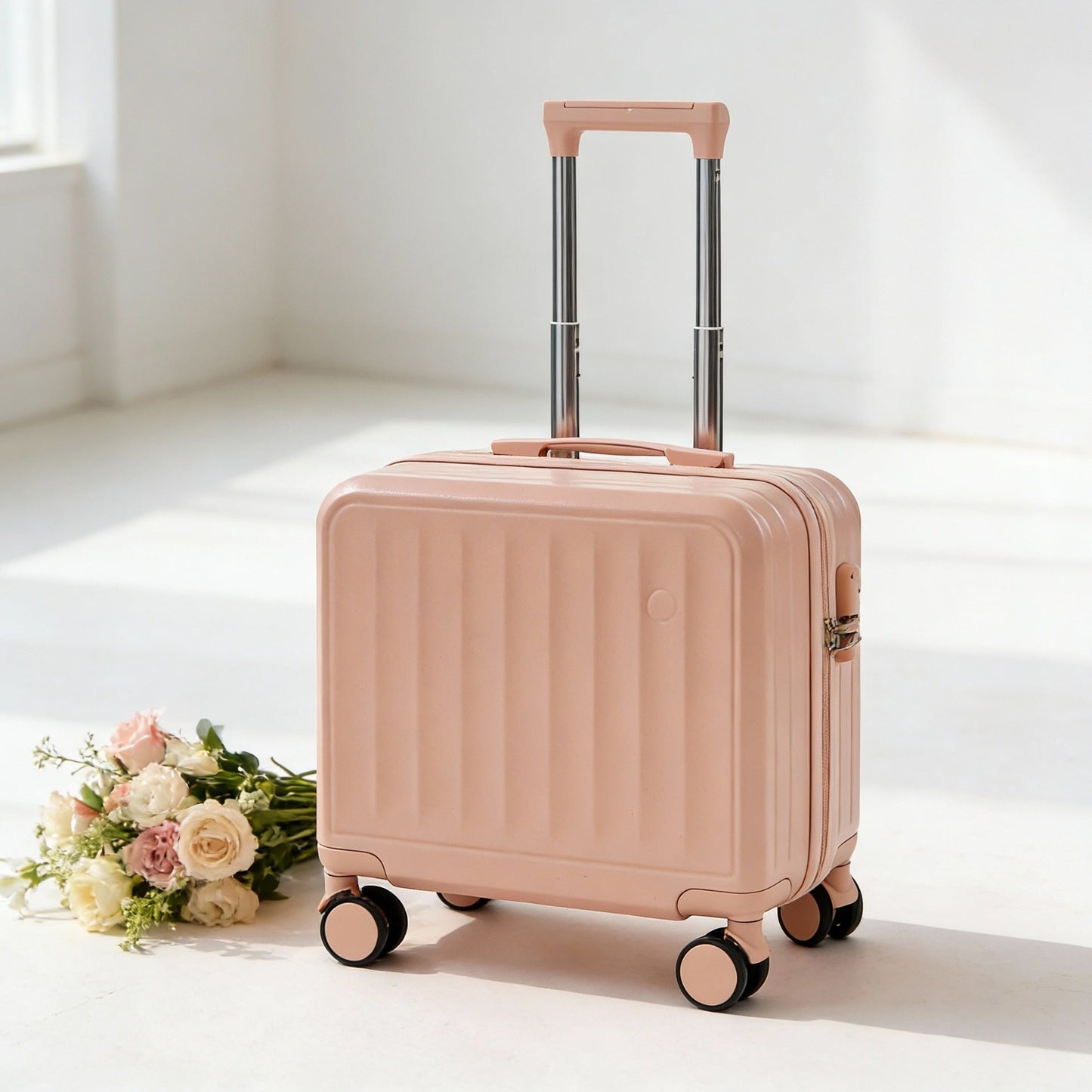 hardshell carry-on suitcase with telescopic handle and 360 degree spinner wheels Bowlift