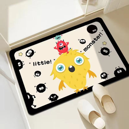 Playful Monster-Themed Bath Mat