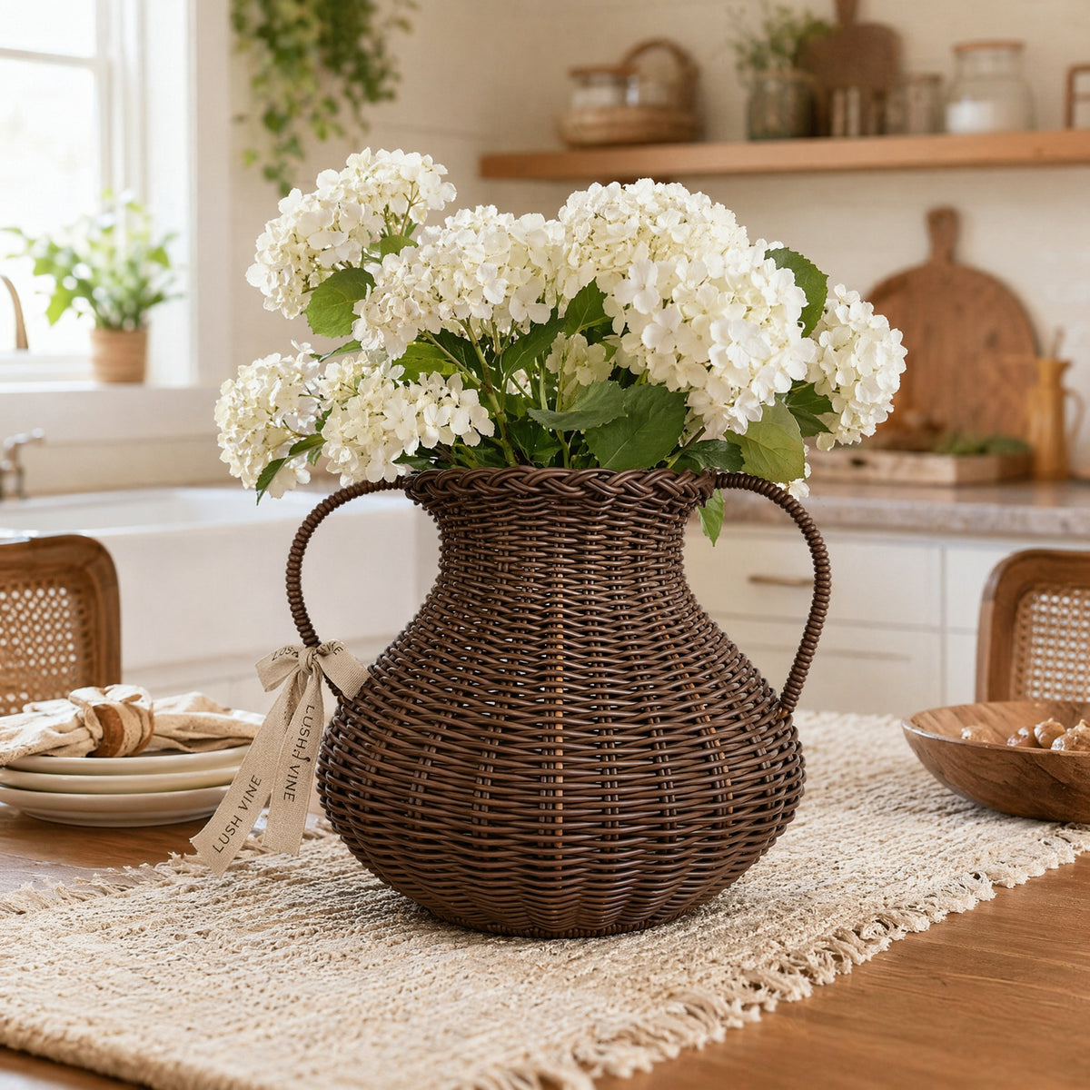 Deko-Vase Made of Rattan Acalora