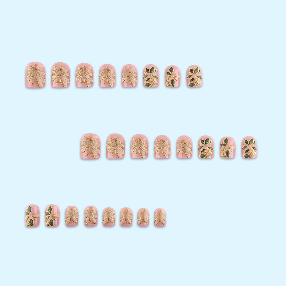 Artificial nails with romantic floral design Acalora
